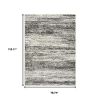 6' X 9' Ash And Slate Abstract Area Rug