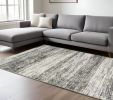 8' X 10' Ash And Slate Abstract Area Rug