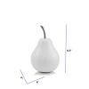 7" White Aluminum Decorative Pear Tabletop Sculpture