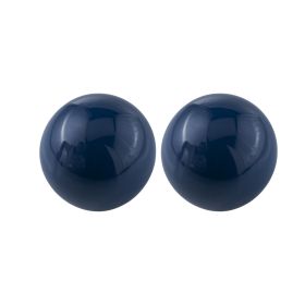 Set Of 2 Blue Aluminum Decorative Spheres 3'