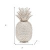 15" Silver Faux Crystal Decorative Pineapple