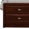 Merlot Solid Wood King Bed Frame With Eight Drawers