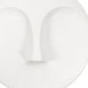 10" White Ceramic Face Round Wall Decor
