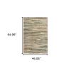 4' X 6' Ivory And Sage Abstract Area Rug