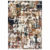 6' X 9' Ivory And Gray Abstract Area Rug