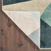 10' X 13' Blue Green And Beige Abstract Geometric Area Rug