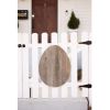 18" X 14" Gray Reclaimed Wood Egg Shaped Wall Decor