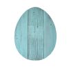 12" X 9" Turquoise Reclaimed Wood Egg Shaped Wall Decor