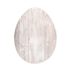 12" X 9" White Easter Solid Wood Hanging Dimensional Sculpture