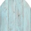 24" X 18" Turquoise Reclaimed Wood Egg Shaped Wall Decor
