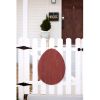 24" X 18" Red Reclaimed Wood Egg Shaped Wall Decor