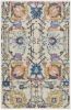2' X 3' Ivory And Blue Floral Area Rug