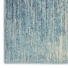 8' X 10' Blue And Ivory Abstract Area Rug
