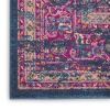 5' X 7' Blue And Pink Medallion Distressed Area Rug
