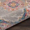 8' X 10' Gray And Gold Medallion Distressed Area Rug