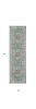 8' Blue And Ivory Southwestern Distressed Runner Rug