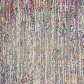7' X 10' Ivory And Blue Abstract Area Rug
