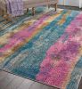 8' X 10' Gray And Ivory Abstract Distressed Area Rug