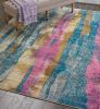 8' X 10' Gray And Ivory Abstract Distressed Area Rug