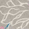 7' X 10' Gray And Pink Floral Area Rug