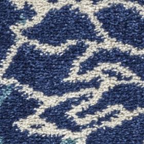 2' X 3' Blue And Ivory Floral Area Rug