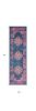6' Blue And Pink Medallion Distressed Runner Rug