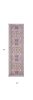 6' Light Gray And Pink Medallion Runner Rug
