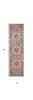 8' Gray And Ivory Medallion Runner Rug