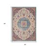 4' X 6' Ivory And Blue Medallion Area Rug
