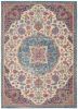 4' X 6' Ivory And Blue Medallion Area Rug