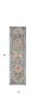 8' Ivory And Blue Oriental Distressed Runner Rug