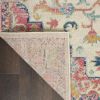 5' X 7' Pink And Ivory Southwestern Distressed Area Rug