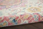 5' X 7' Pink And Ivory Southwestern Distressed Area Rug