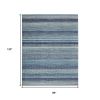 8' X 10' Navy Blue And Ivory Southwestern Area Rug