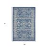 2' X 3' Navy Blue And Ivory Tribal Area Rug