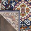 4' X 6' Blue And Ivory Oriental Area Rug
