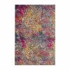 7' X 10' Yellow And Gray Abstract Area Rug