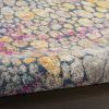 7' X 10' Yellow And Gray Abstract Area Rug