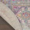 8' Gray And Ivory Abstract Distressed Round Rug