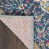 2' X 3' Blue And Ivory Medallion Distressed Area Rug