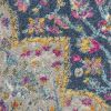 2' X 3' Blue And Ivory Medallion Distressed Area Rug