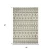 5' X 7' Gray And Ivory Geometric Area Rug