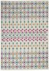 5' X 7' Ivory And Blue Geometric Area Rug