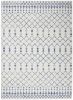 4' X 6' Ivory And Blue Geometric Area Rug
