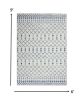 6' X 9' Ivory And Blue Geometric Area Rug