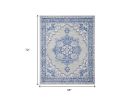 4' X 6' Blue And Gray Medallion Area Rug