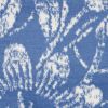 6' X 9' Blue And Ivory Floral Distressed Area Rug