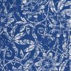 5' X 7' Ivory And Blue Floral Vines Distressed Area Rug