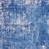 5' X 7' Blue And Ivory Abstract Distressed Area Rug