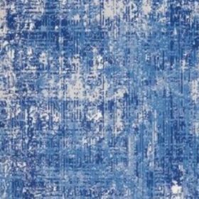 5' X 7' Blue And Ivory Abstract Distressed Area Rug